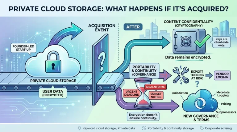 Private Cloud Storage Compared: What Happens When Your Privacy Provider Gets Acquired? Private cloud storage acquisition
