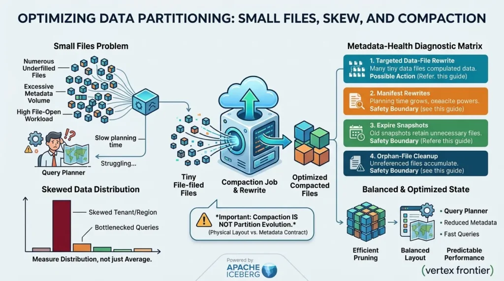 Apache Iceberg Partitioning: How to Choose a Design That Survives Production Small files skew and compaction