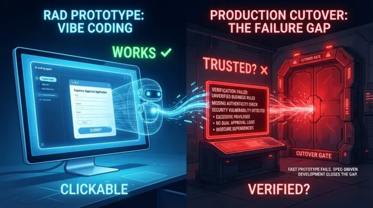 RAD and AI Coding Agents: Why Fast Prototypes Fail at the Cutover Why prototypes fail at cutover
