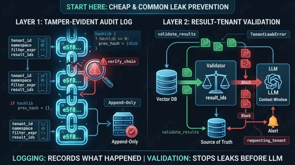 Multitenant Vector DB Isolation: Detecting Index Drift and Cross-Tenant Leaks in Production Audit log and tenant validation