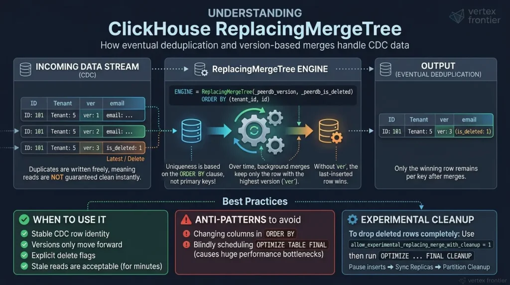 ClickHouse ReplacingMergeTree