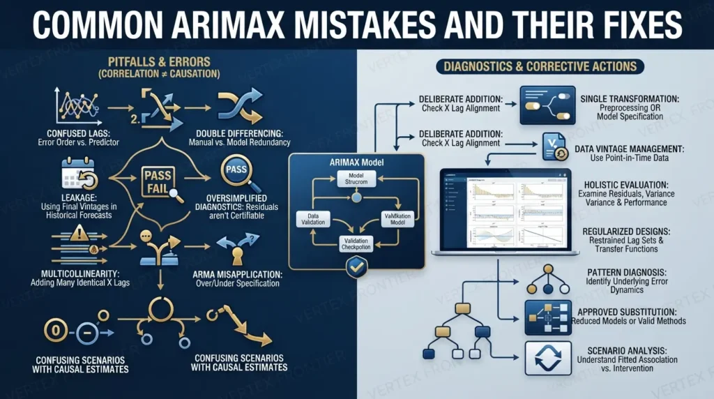 Common ARIMAX mistakes and fixes