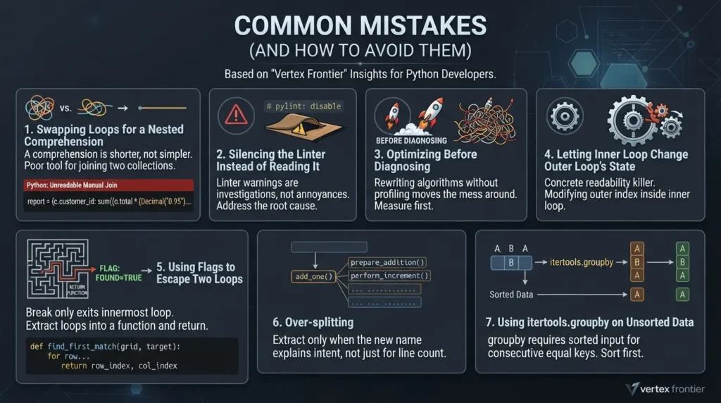 How to Avoid Nested Loops in Python: Fix the Design, Not the Loop Common Python programming mistakes