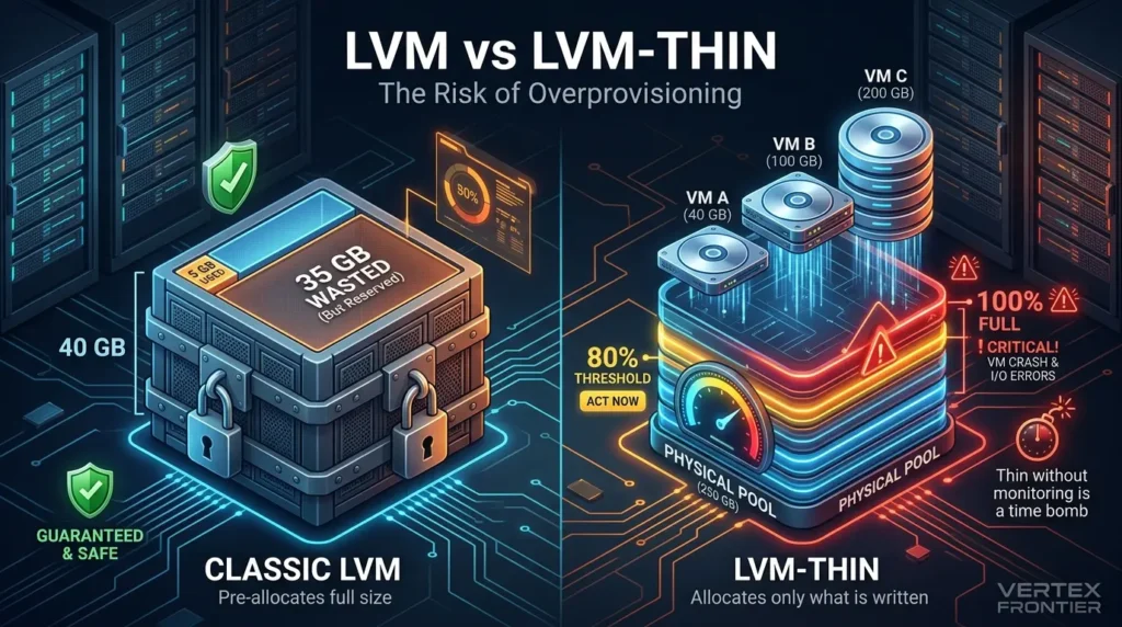 Proxmox Storage Types Explained: ZFS, Ceph, LVM and NFS Comparing LVM and LVM thin