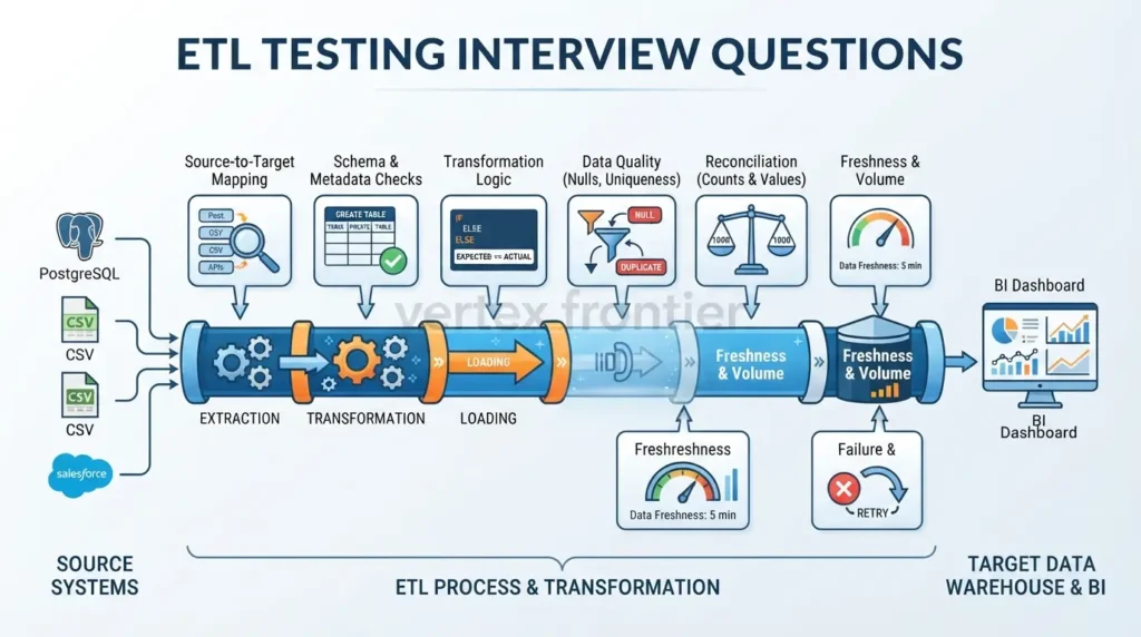 ETL Interview Questions: 50 Questions and Answers for Data Engineers ETL testing interview questions