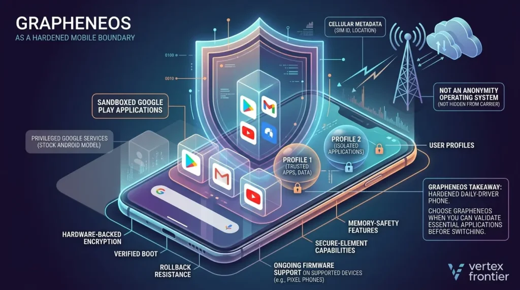 Privacy-Focused Operating Systems Compared: Linux, Tails, and GrapheneOS GrapheneOS mobile security boundary