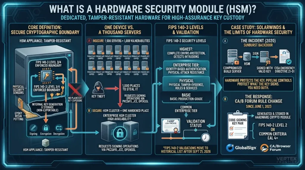 TPM vs HSM vs Secure Enclave vs KMS: Where Your Encryption Keys Should Live Hardware Security Module overview