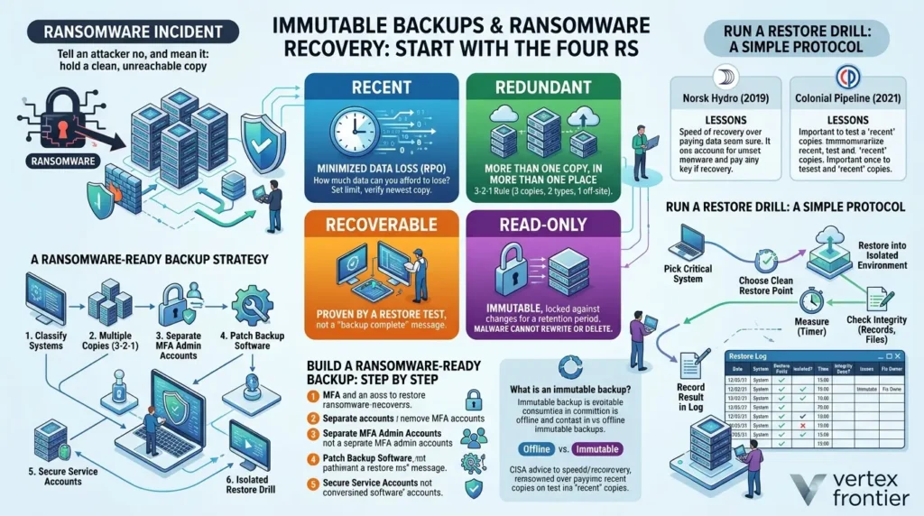 Immutable backups and ransomware recovery