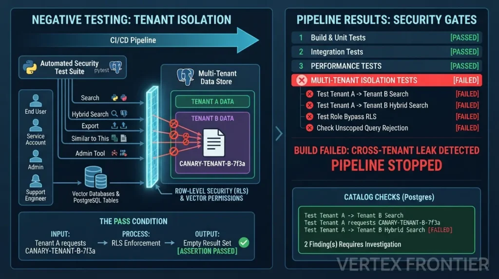 Multitenant Vector DB Isolation: Detecting Index Drift and Cross-Tenant Leaks in Production Negative testing tenant isolation