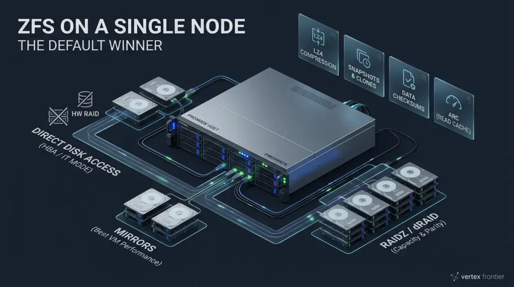 Proxmox Storage Types Explained: ZFS, Ceph, LVM and NFS Proxmox single node ZFS
