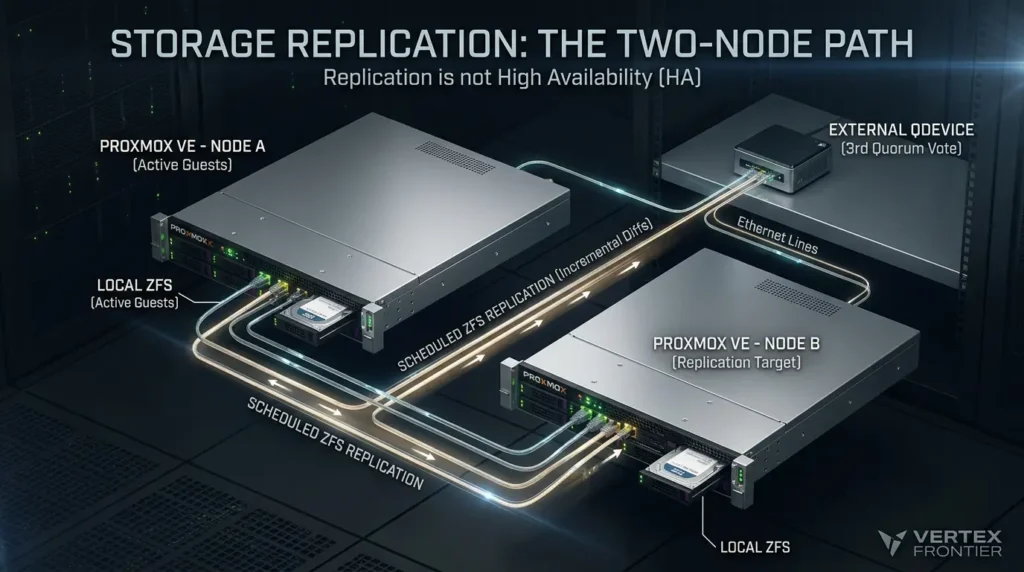 Proxmox Storage Types Explained: ZFS, Ceph, LVM and NFS Proxmox two node storage replication