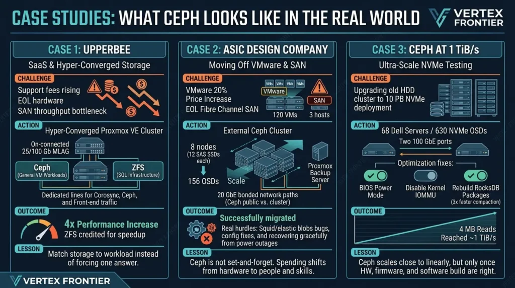 Proxmox Storage Types Explained: ZFS, Ceph, LVM and NFS Real world Ceph case studies