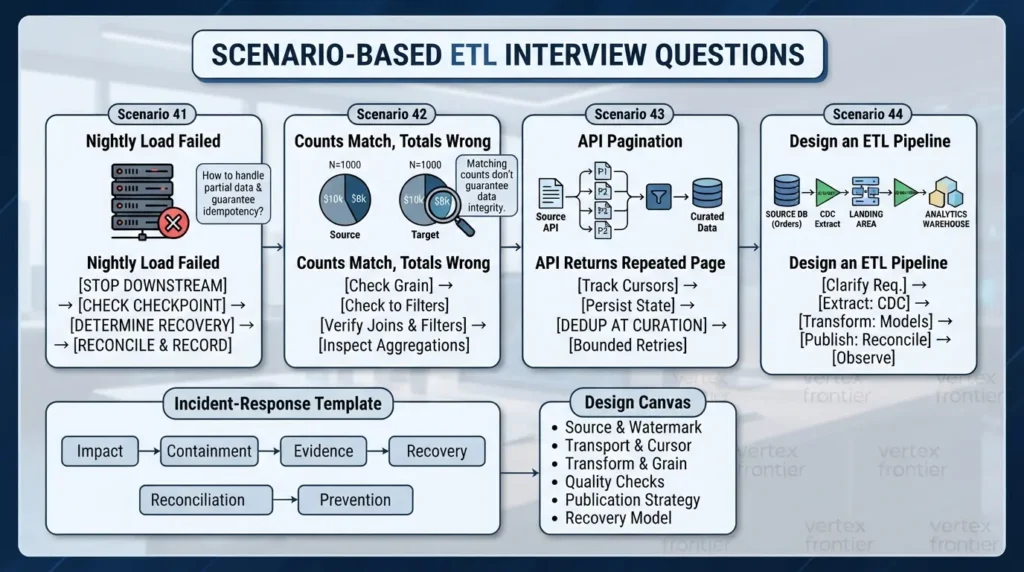 ETL Interview Questions: 50 Questions and Answers for Data Engineers Scenario based ETL interview questions